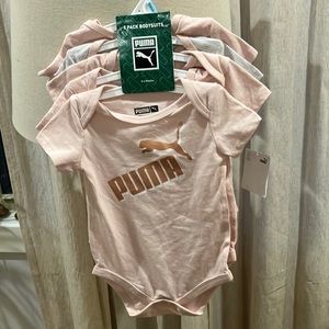 5-pack of Puma baby onesies bodysuits 3-6 months